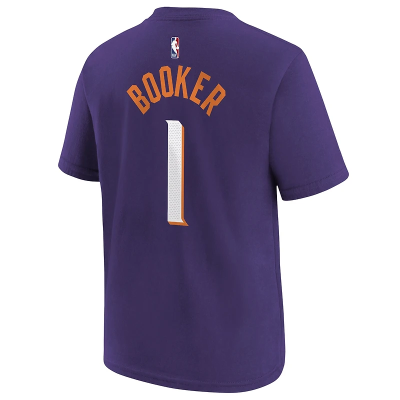 Youth Devin Booker Purple Phoenix Suns Icon Name & Number T-Shirt