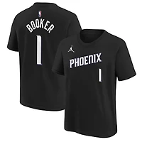 Youth Jordan Brand Devin Booker Black Phoenix Suns Name & Number T-Shirt - Statement Edition