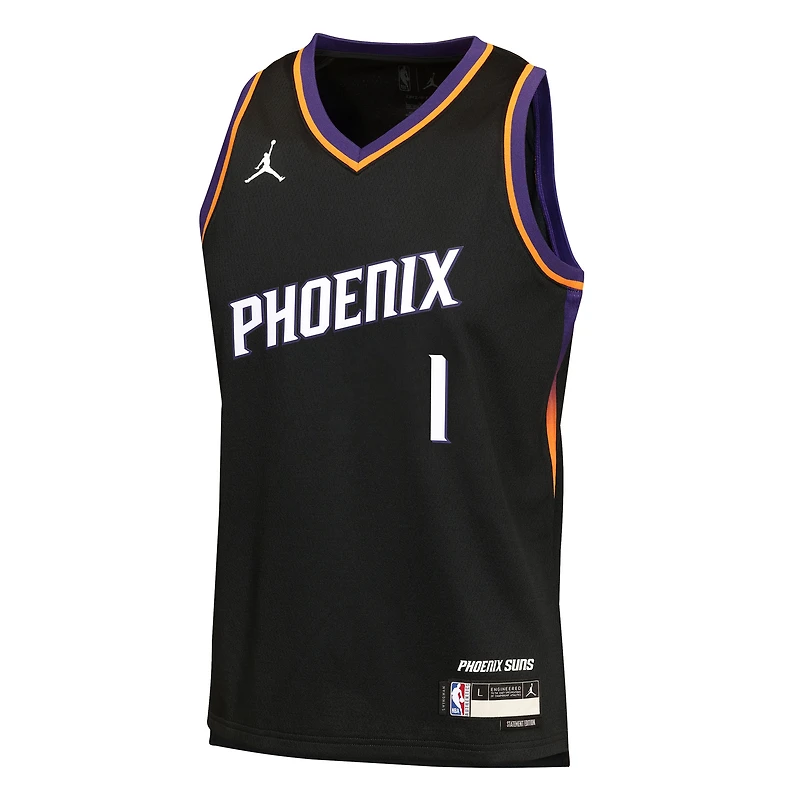 Youth Jordan Brand Devin Booker Black Phoenix Suns Swingman Jersey - Statement Edition