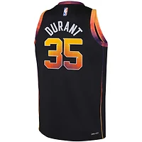 Youth Jordan Brand Kevin Durant Black Phoenix Suns 2022/23 Swingman Jersey - Statement Edition