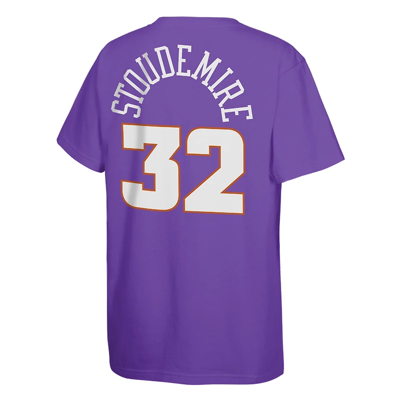 Youth Mitchell & Ness Amar'e Stoudemire Purple Phoenix Suns Hardwood Classics Name Number T-Shirt