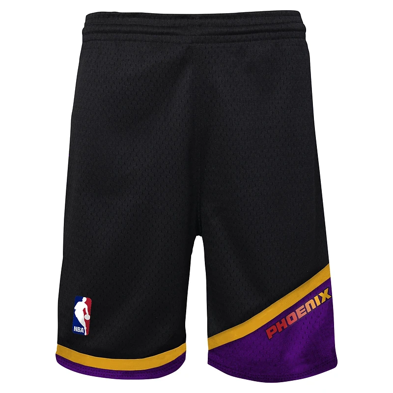 Short Swingman Mitchell & Ness noir Phoenix Suns Hardwood Classics pour jeune