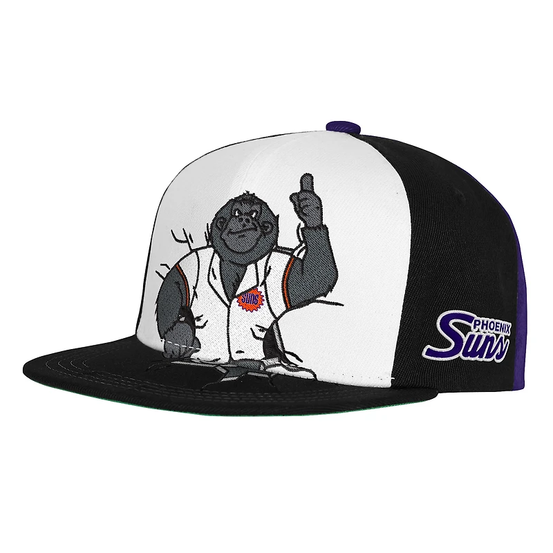 Casquette snapback Mitchell & Ness noire pour enfant, mascotte des Phoenix Suns