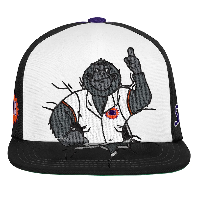 Casquette snapback Mitchell & Ness noire pour enfant, mascotte des Phoenix Suns