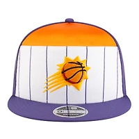 Youth New Era  White/Purple Phoenix Suns 2025 NBA Tip Off Split Panel 9FIFTY Snapback Hat