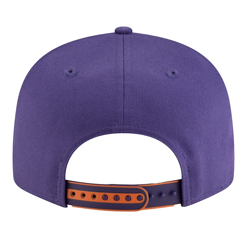 Casquette snapback New Era 9FIFTY blanche et violette Phoenix Suns 2025 NBA Tip Off Split Panel pour jeunes