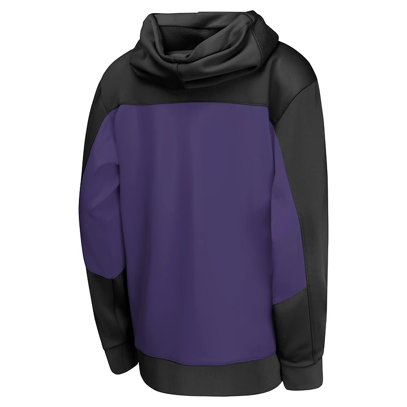 Sweat à capuche entièrement zippé Nike Phoenix Suns Authentic On-Court Showtime Performance pour jeune, noir/violet