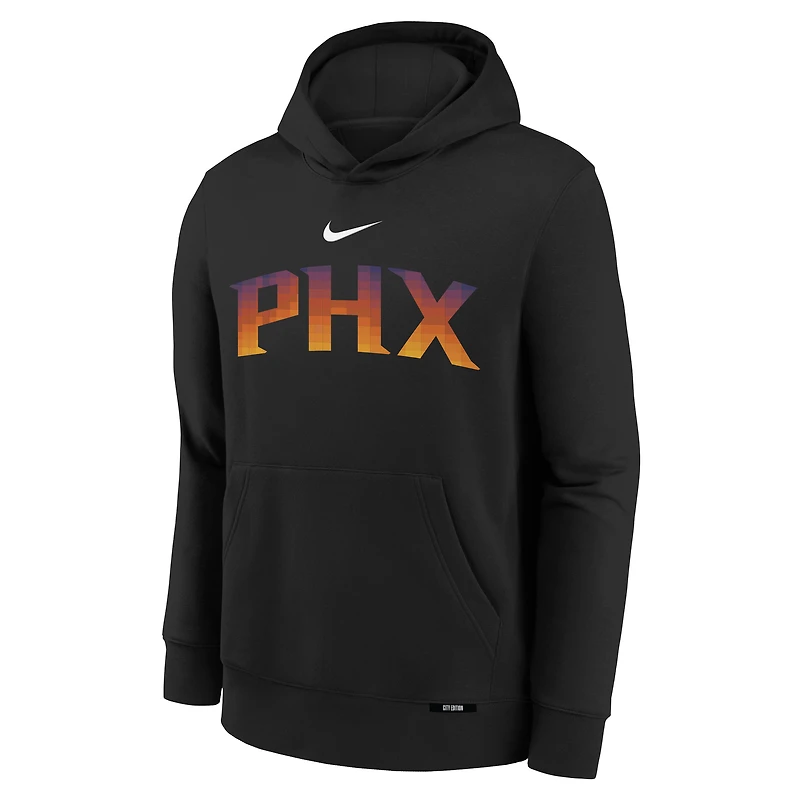 Youth Nike Black Phoenix Suns 2025/26 City Edition Club Fleece Pullover Hoodie