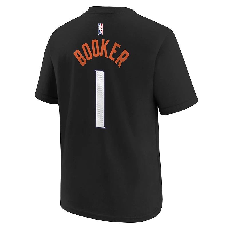 Youth Nike Devin Booker Black Phoenix Suns 2025/26 City Edition Name & Number T-Shirt