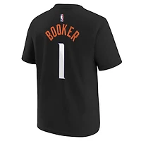 Youth Nike Devin Booker Black Phoenix Suns 2025/26 City Edition Name & Number T-Shirt