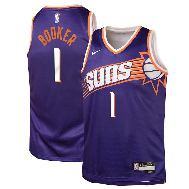 Enfant Nike Devin Booker Violet Phoenix Suns Swingman Maillot - Icon Edition