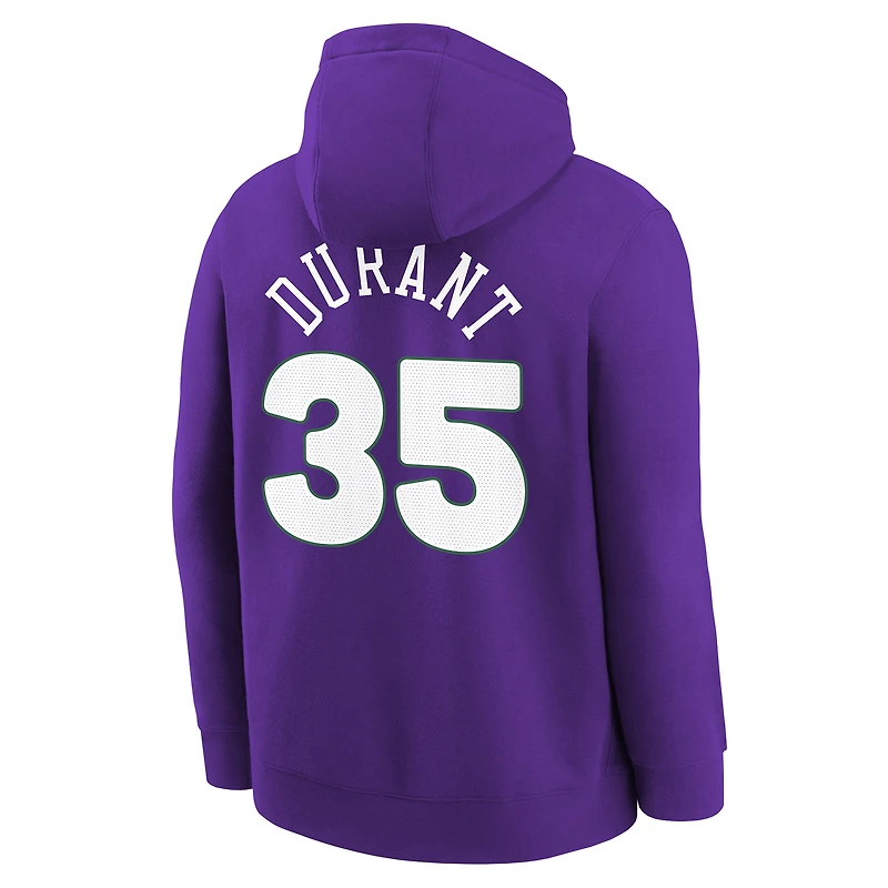 Sweat à capuche Nike pour jeunes Kevin Durant Purple Phoenix Suns 2024/25 City Edition avec nom et numéro