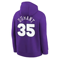 Sweat à capuche Nike pour jeunes Kevin Durant Purple Phoenix Suns 2024/25 City Edition avec nom et numéro