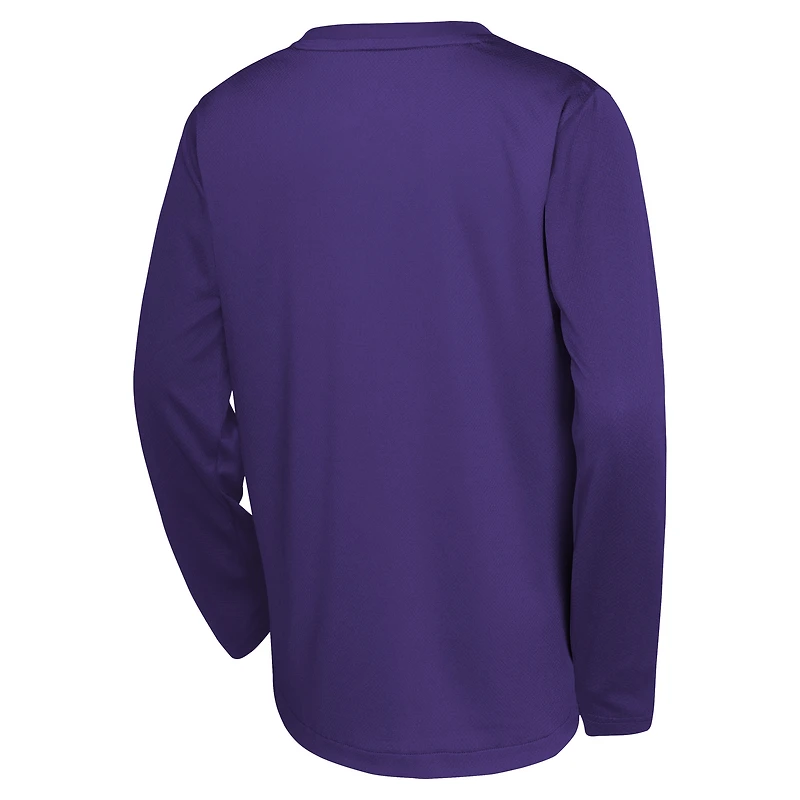 Youth Nike  Purple Phoenix Suns 2024/25 City Edition Pregame Performance Long Sleeve Shooting T-Shirt