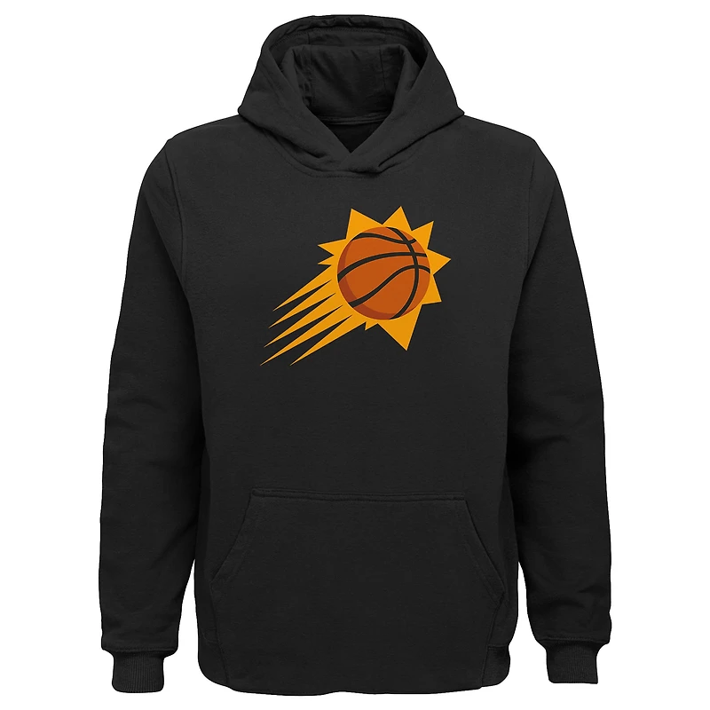 Sweat à capuche Youth Outerstuff noir Phoenix Suns avec logo principal
