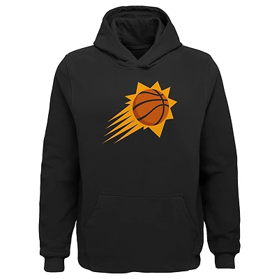 Sweat à capuche Youth Outerstuff noir Phoenix Suns avec logo principal