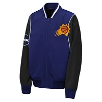 Youth Outerstuff Purple/Black Phoenix Suns Two-Pointer Full-Zip Windbreaker