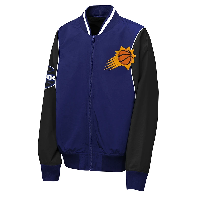 Coupe-vent zippé Youth Outerstuff violet/noir Phoenix Suns Two-Pointer