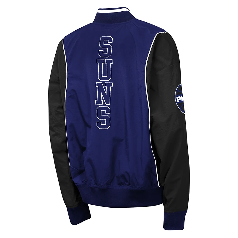 Youth Outerstuff Purple/Black Phoenix Suns Two-Pointer Full-Zip Windbreaker