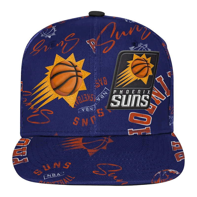 Casquette snapback Youth Outerstuff Purple Phoenix Suns Street Hooper à imprimé intégral