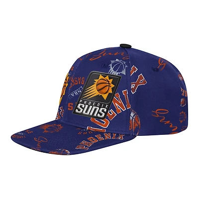 Youth Outerstuff  Purple Phoenix Suns Street Hooper Allover Print Snapback Hat