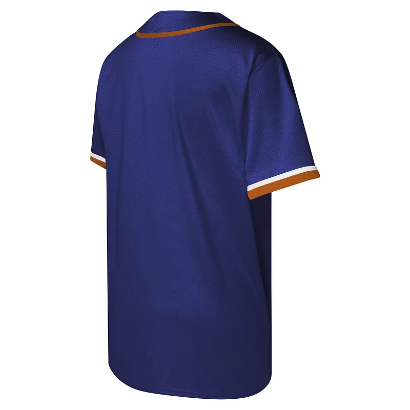 Youth Purple Phoenix Suns Stitch Full-Button Baseball Jersey