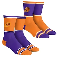 Lot de 2 paires de chaussettes à blocs de couleurs pour jeunes Rock Em Socks Phoenix Suns