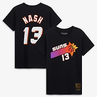 T-shirt avec nom et numéro Steve Nash Phoenix Suns Hardwood Classics noir pour jeune