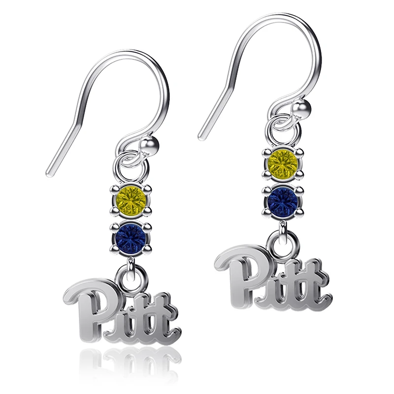 Dayna Designs Boucles d'oreilles pendantes en cristal Pitt Panthers
