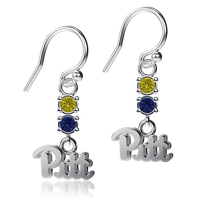 Dayna Designs Boucles d'oreilles pendantes en cristal Pitt Panthers