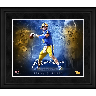 Collage de signatures en fac-similé de Kenny Pickett Pitt Panthers, 16" x 20" encadré, étoiles du jeu