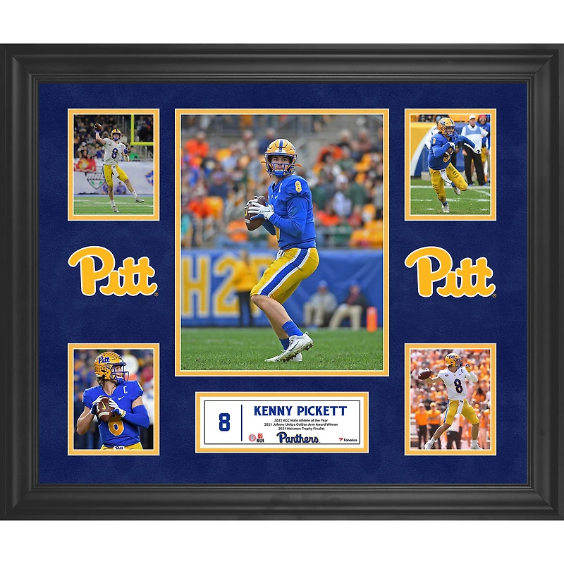 Collage encadré de 5 photos de Kenny Pickett Pitt Panthers