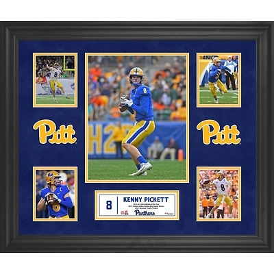 Collage encadré de 5 photos de Kenny Pickett Pitt Panthers