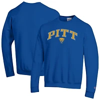 Men's Champion  Royal Pitt Panthers Arch Over Logo Pullover Sweatshirt