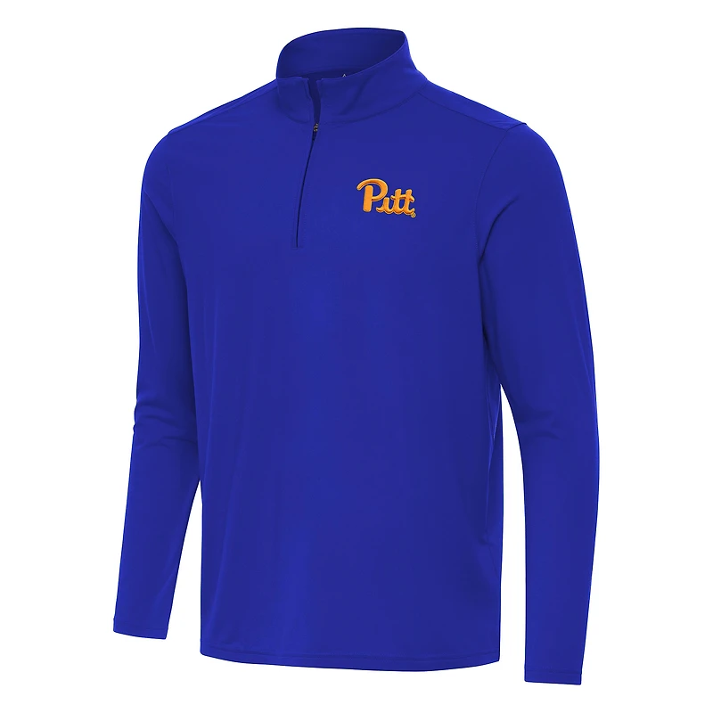 Men's Antigua Royal Pitt Panthers Intent Quarter-Zip Top