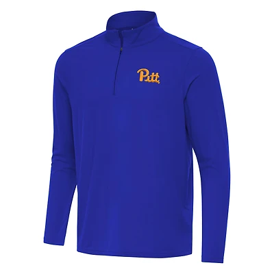 Men's Antigua Royal Pitt Panthers Intent Quarter-Zip Top