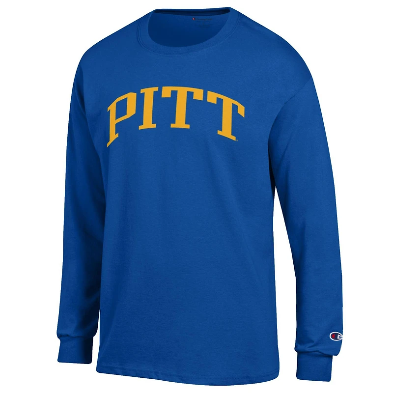 T-shirt à manches longues Champion Royal Pitt Panthers Basic Arch pour homme
