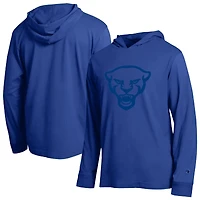 Men's Champion  Royal Pitt Panthers Tonal All-Star Long Sleeve Hooded T-Shirt