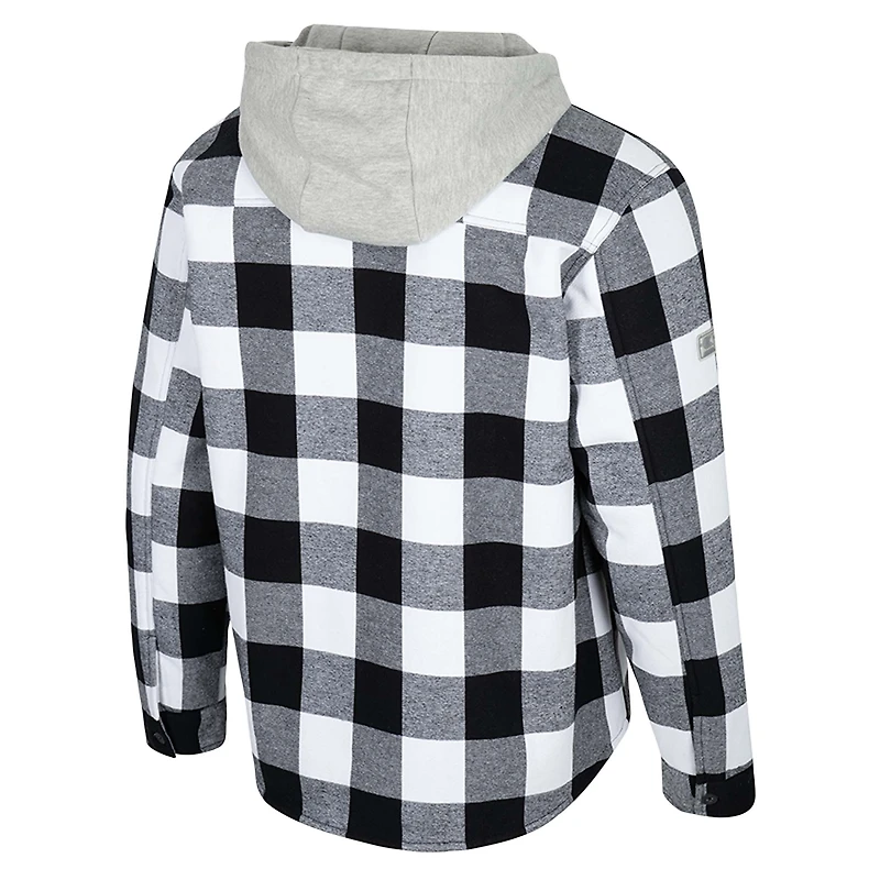 Men's Colosseum Black/White Pitt Panthers Buffalo Plaid Full-Zip Jacket