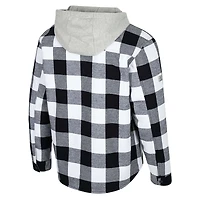 Men's Colosseum Black/White Pitt Panthers Buffalo Plaid Full-Zip Jacket