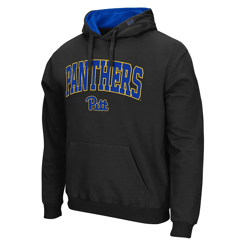 Sweat à capuche Colosseum Black Pitt Panthers Arch & Logo 3.0 pour hommes
