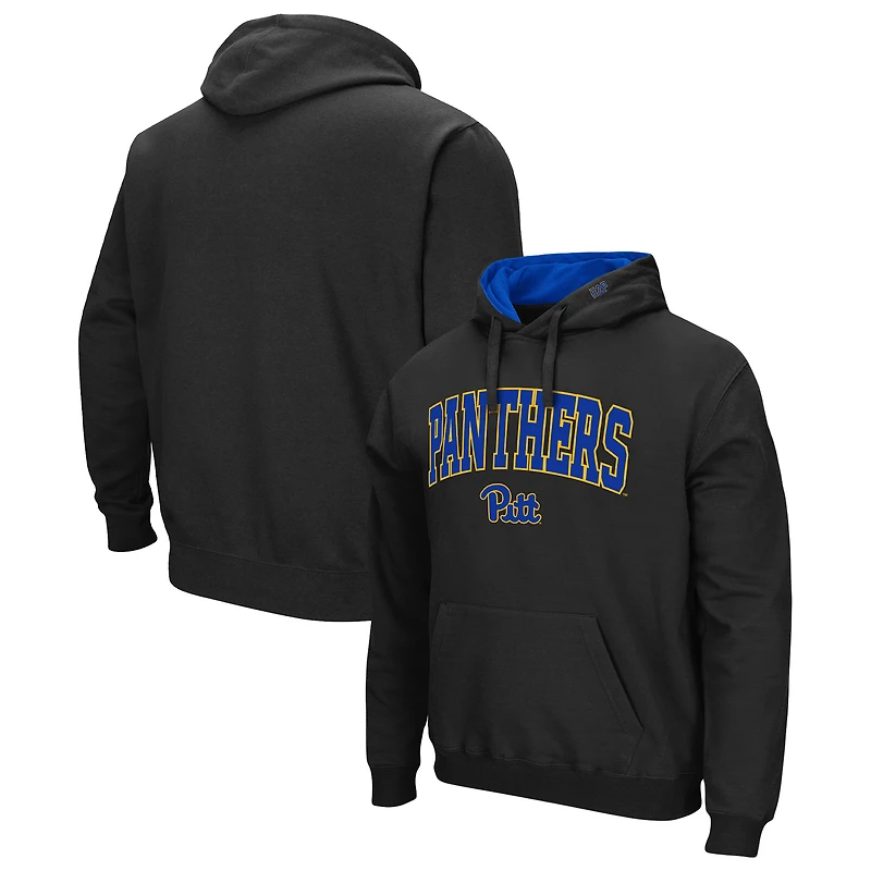 Sweat à capuche Colosseum Black Pitt Panthers Arch & Logo 3.0 pour hommes