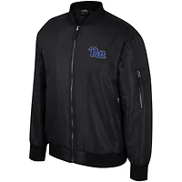 Men's Colosseum  Black Pitt Panthers Full-Zip Bomber Jacket