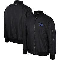 Men's Colosseum  Black Pitt Panthers Full-Zip Bomber Jacket