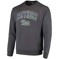 Sweat-shirt Colosseum Charcoal Pitt Panthers Arch & Logo pour hommes