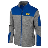 Men's Colosseum  Gray/Royal Pitt Panthers Guard Full-Zip Jacket