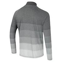 Coupe-vent à glissière quart de zip en maille rayée raglan pour homme Colosseum Gray Pitt Panthers AI