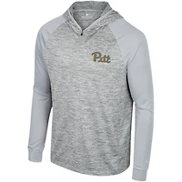 Haut à capuche Cybernetic Raglan quart de zip des Pitt Panthers Colosseum gris pour hommes