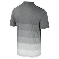 Men's Colosseum Gray Pitt Panthers Striped Mesh Polo