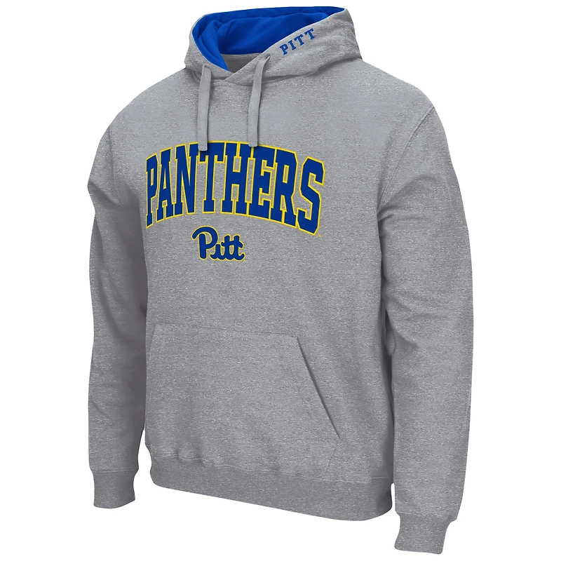 Sweat à capuche Colosseum Heather Grey Pitt Panthers Arch & Logo 3.0 pour hommes